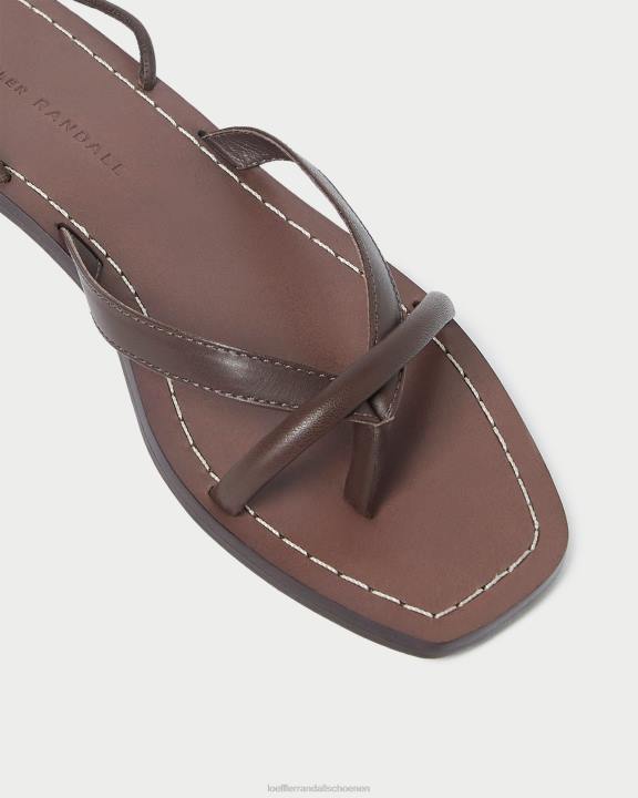 vrouwen Lilla leren wikkelsandaal espresso Loeffler Randall schoenen J8TT132