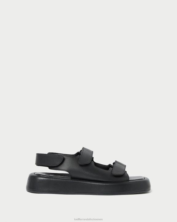 vrouwen blaise platform sandaal zwart Loeffler Randall schoenen J8TT133