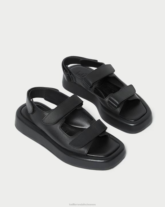 vrouwen blaise platform sandaal zwart Loeffler Randall schoenen J8TT133