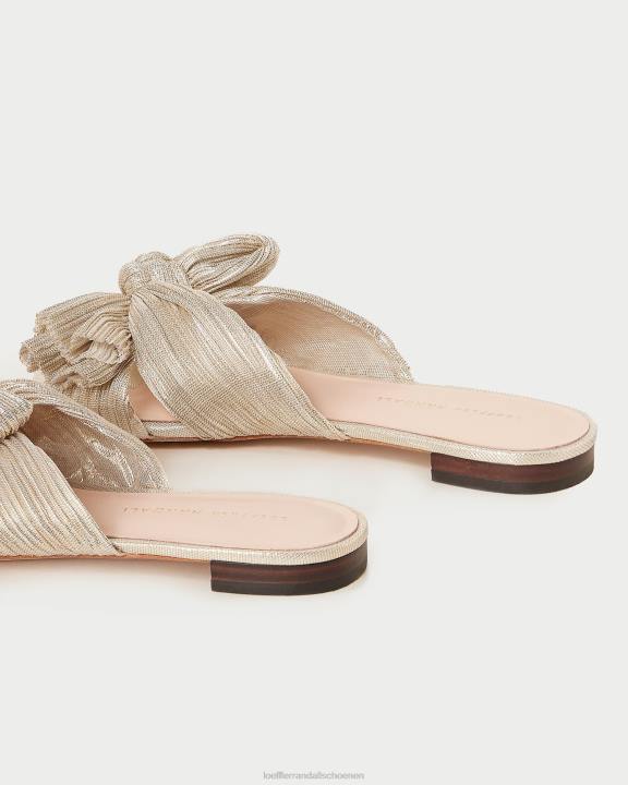 vrouwen daphne geplooide strikglijbaan platina Loeffler Randall schoenen J8TT100