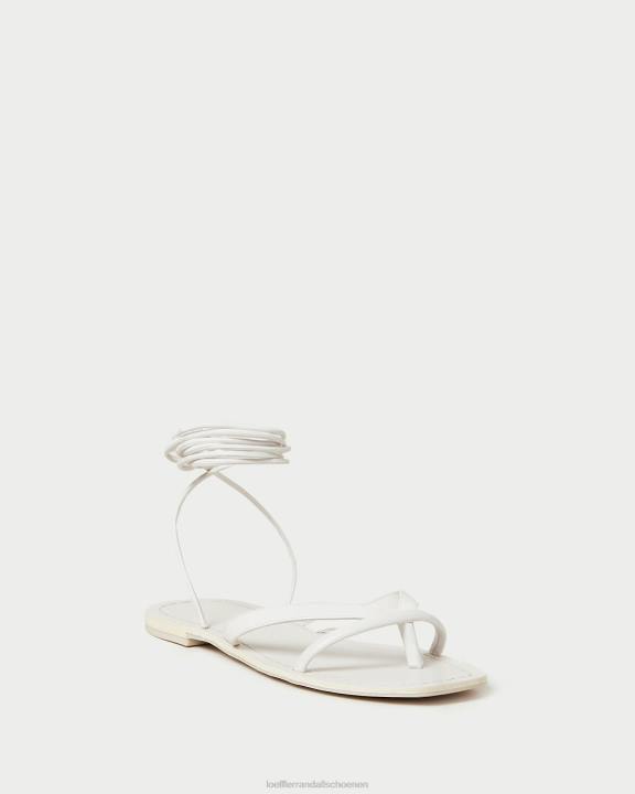 vrouwen lilla witte string-wikkelsandaal woestijn wit Loeffler Randall schoenen J8TT118