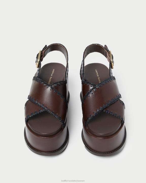 vrouwen mae platform sandaal espresso/zwart Loeffler Randall schoenen J8TT129