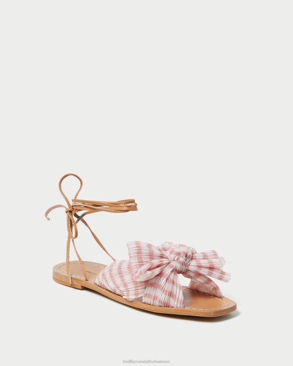 vrouwen pioenenboogglijbaan zacht roze gingham Loeffler Randall schoenen J8TT131