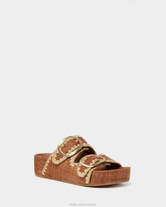 vrouwen theo bruine sandaal met voetbed cuona/natuurlijk Loeffler Randall schoenen J8TT121