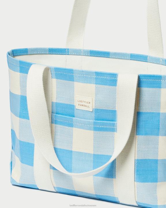 vrouwen Bennett middelgrote draagtas blauwe gingham Loeffler Randall Tassen J8TT319
