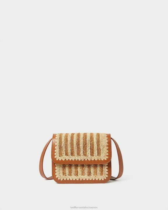 vrouwen Kenton gehaakte crossbody naturel/bruin/cognac Loeffler Randall Tassen J8TT328