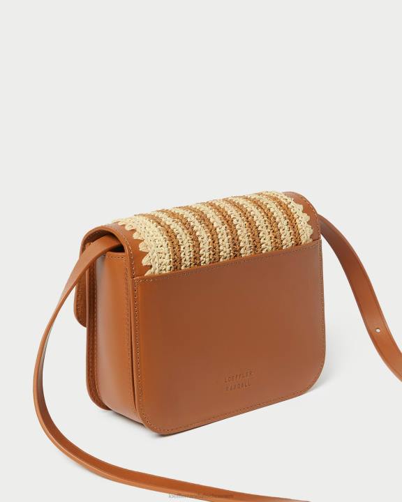 vrouwen Kenton gehaakte crossbody naturel/bruin/cognac Loeffler Randall Tassen J8TT328