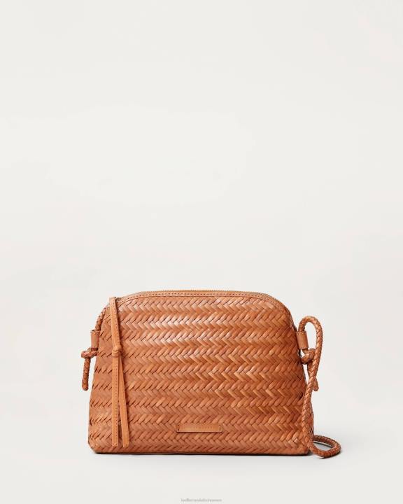 vrouwen mallorybruine geweven crossbody hout Loeffler Randall Tassen J8TT324
