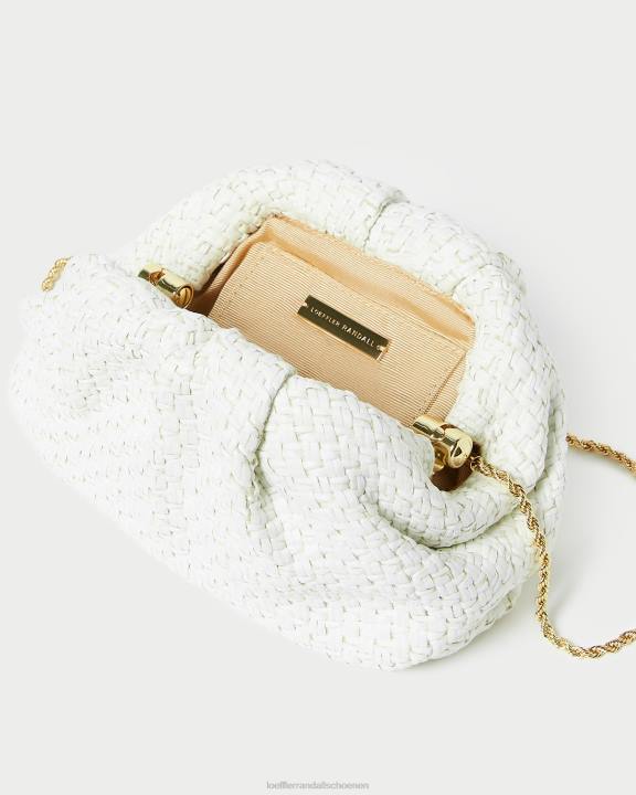 vrouwen Bailey raffia koepelkoppeling wit Loeffler Randall Tassen J8TT398