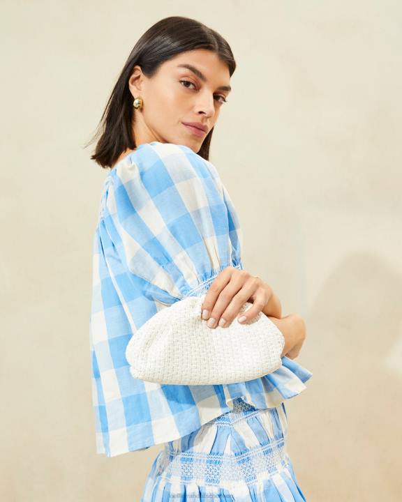 vrouwen Bailey raffia koepelkoppeling wit Loeffler Randall Tassen J8TT398