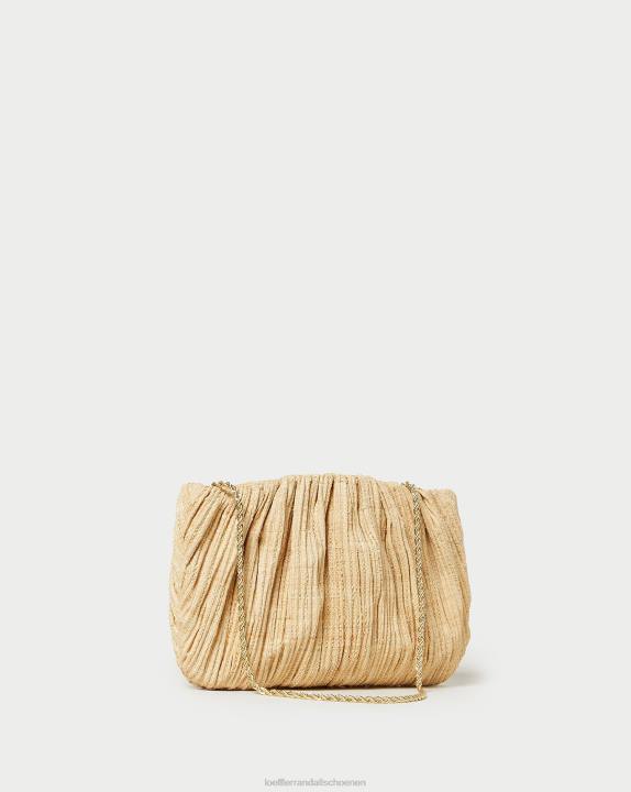 vrouwen Britse plat geplooide clutch natuurlijk Loeffler Randall Tassen J8TT368
