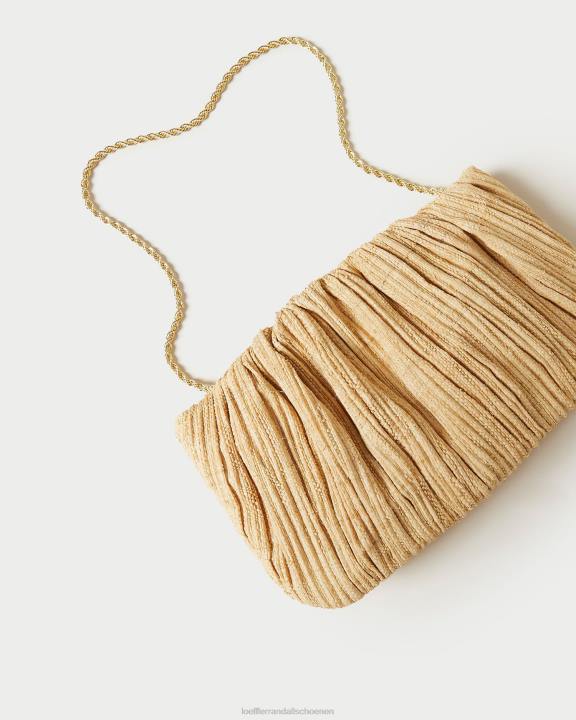 vrouwen Britse plat geplooide clutch natuurlijk Loeffler Randall Tassen J8TT368