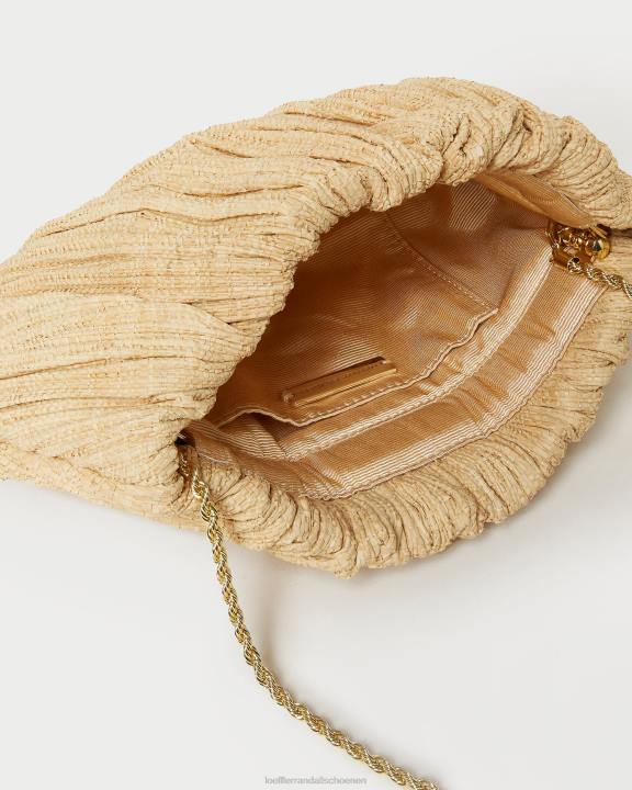 vrouwen Britse plat geplooide clutch natuurlijk Loeffler Randall Tassen J8TT368