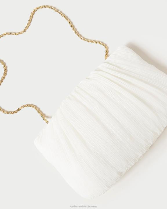 vrouwen Britse plat geplooide clutch parel Loeffler Randall Tassen J8TT362