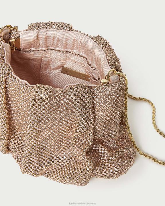 vrouwen Ember diamanten verzamelde clutch lichte perzik Loeffler Randall Tassen J8TT359