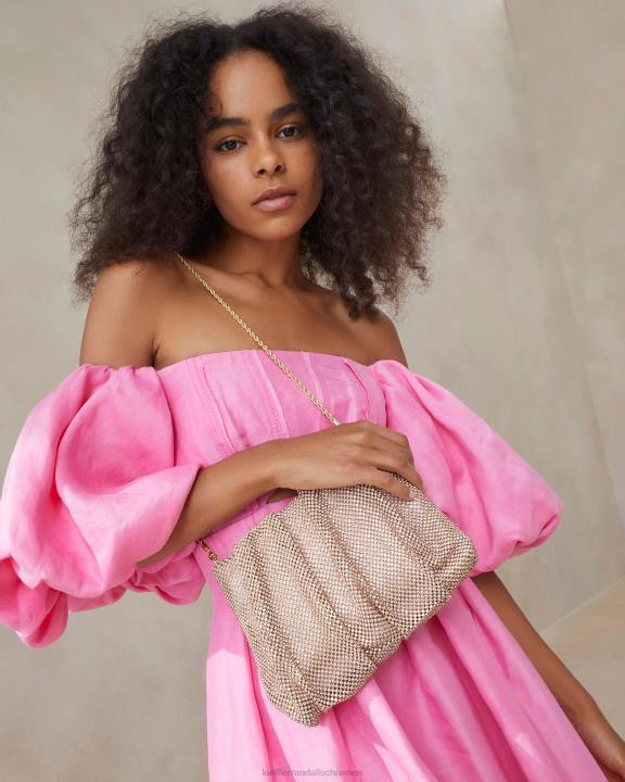 vrouwen Ember diamanten verzamelde clutch lichte perzik Loeffler Randall Tassen J8TT359