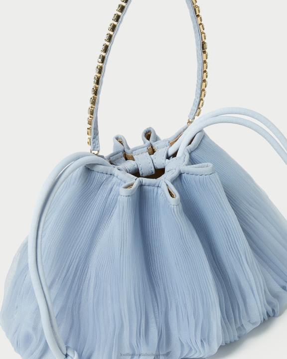 vrouwen Layne strass geplooid zakje blauw Loeffler Randall Tassen J8TT370