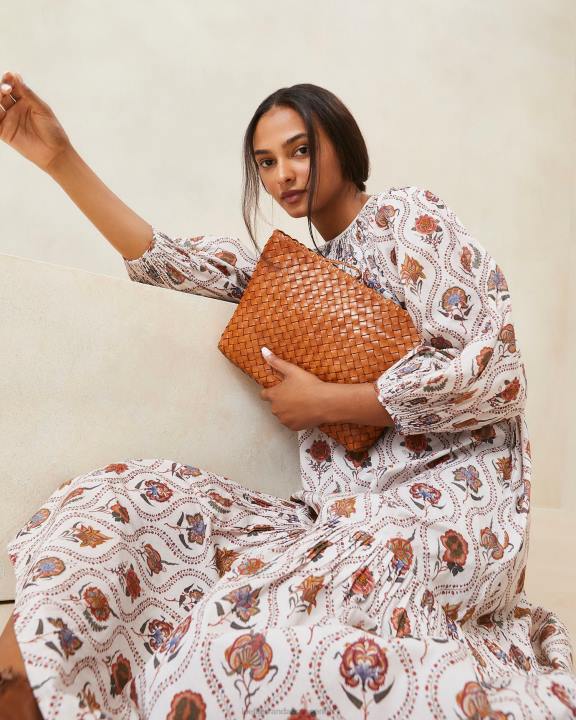 vrouwen Marissa platgeweven clutch hout Loeffler Randall Tassen J8TT353