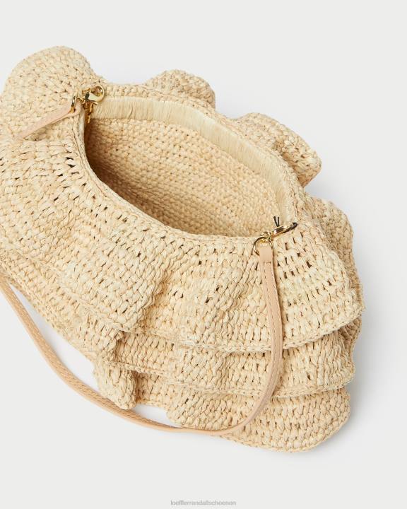 vrouwen Odette clutch met ruches natuurlijk Loeffler Randall Tassen J8TT375