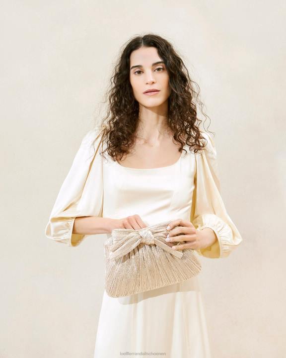 vrouwen Rayne strik clutch Champagne Loeffler Randall Tassen J8TT394