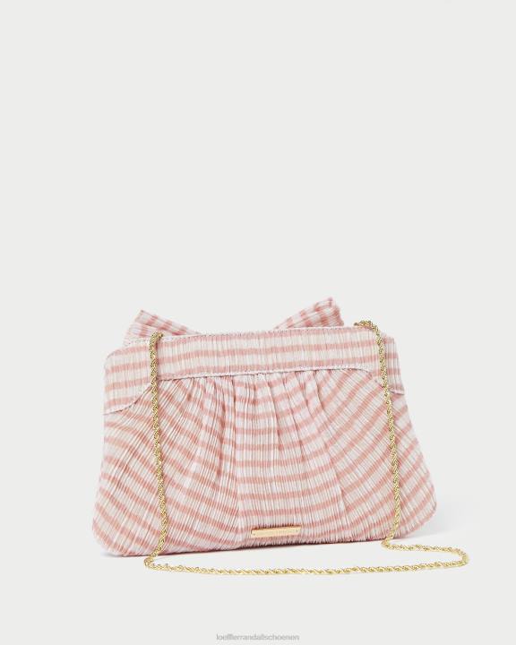 vrouwen Rayne strik clutch zacht roze gingham Loeffler Randall Tassen J8TT380