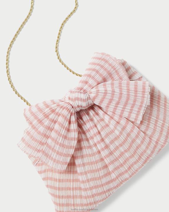 vrouwen Rayne strik clutch zacht roze gingham Loeffler Randall Tassen J8TT380